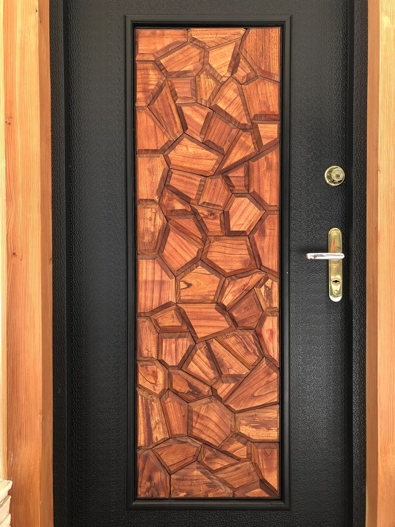 black and brown wooden door